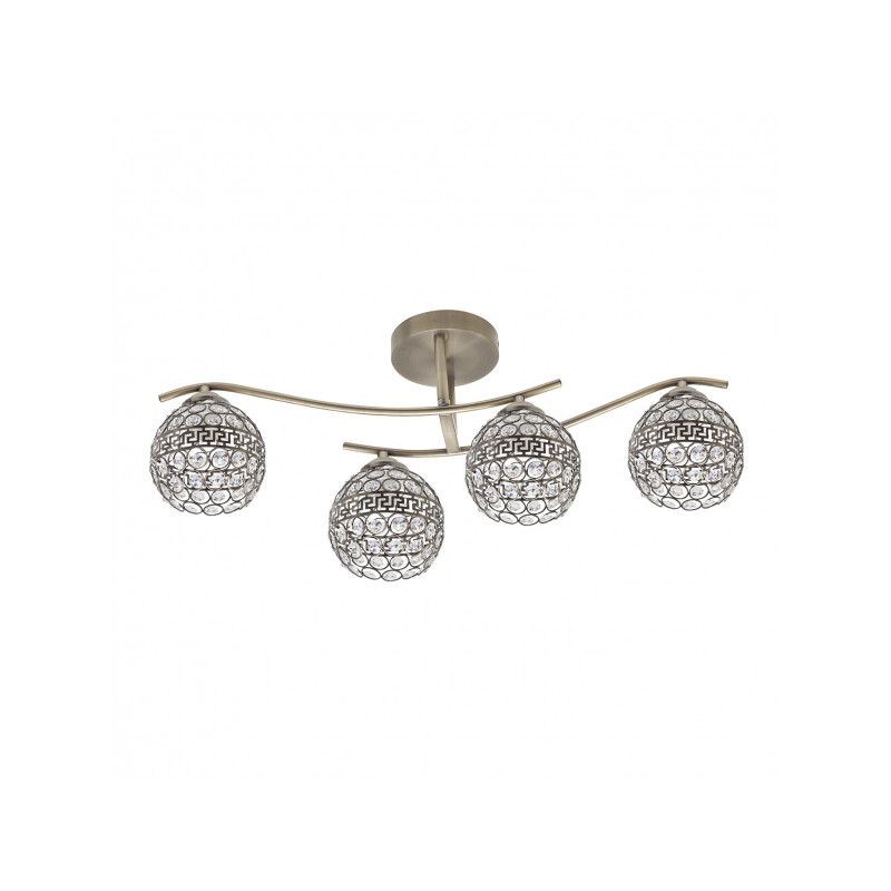 Plafón Nemes cuero 4 x LED E27 Fabrilamp